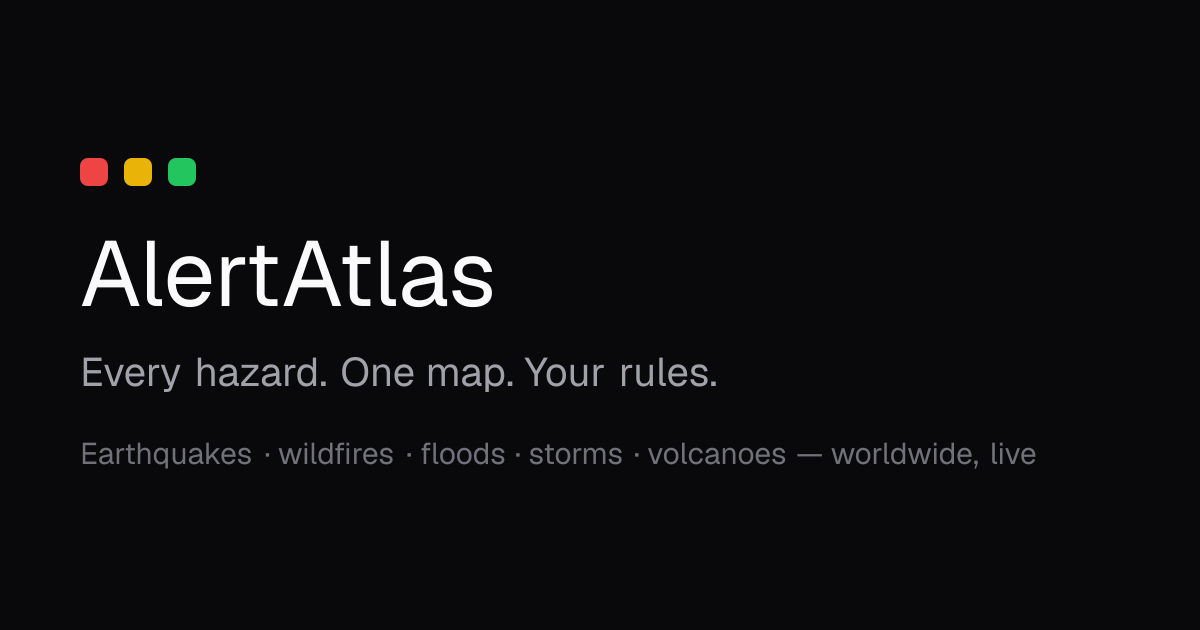 AlertAtlas — Live Global Disaster Map